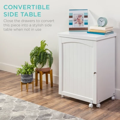 Best Choice Products Sewing Machine Table & Desk W/ Craft Storage And Bins - Image 4