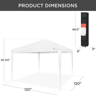 Best Choice Products 10x10ft Pop Up Canopy Outdoor Portable Adjustable Instant Gazebo Tent W/ Carrying Bag - Image 6