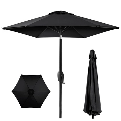 Best Choice Products 7.5ft Heavy-Duty Outdoor Market Patio Umbrella W/ Push Button Tilt, Easy Crank Lift - Image 10