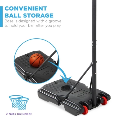 Best Choice Products Kids Height-Adjustable Basketball Hoop, Portable Backboard System W/ 2 Wheels - Image 4