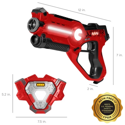 Best Choice Products Set Of 4 Infrared Laser Tag Blasters & Vest Set For Kids & Adults - Image 6