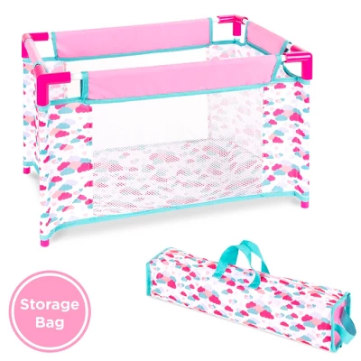 Best Choice Products Kids 15-Piece 13.5in Newborn Baby Doll Nursery Role Play Playset W/ Stroller, Cot, Bag, Accessories - Image 2