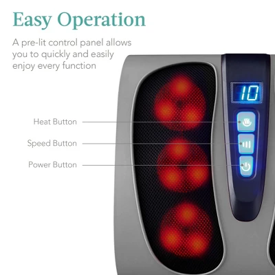 Best Choice Products Shiatsu Foot Massager, Electric Massage Platform W/ 6 Rollers, Heat Function - Image 4