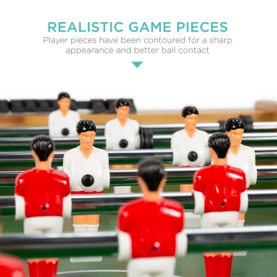 Best Choice Products 48in Competition Sized Foosball Table For Home, Game Room W/ 2 Balls, 2 Cup Holders - Light Brown - Image 4