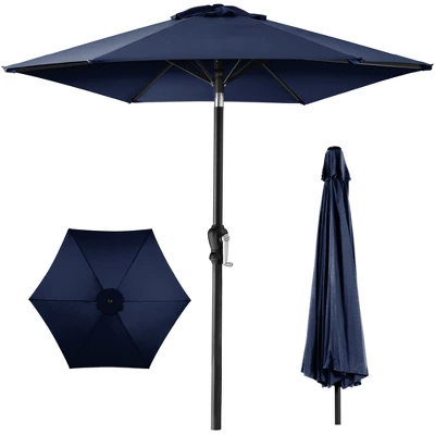 Best Choice Products 10ft Outdoor Steel Market Patio Umbrella W/ Crank, Tilt Push Button, 6 Ribs - Image 16