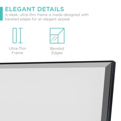 Best Choice Products 65x22in Full Length Mirror, Rectangular Beveled Wall Hanging & Leaning Floor Mirror - Image 3
