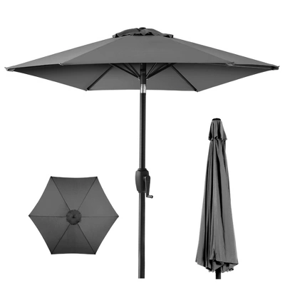 Best Choice Products 7.5ft Heavy-Duty Outdoor Market Patio Umbrella W/ Push Button Tilt, Easy Crank Lift - Image 13