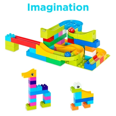 Best Choice Products 97-Piece Marble Maze Run Racetrack Puzzle Construction Game Set STEM Toy W/ 4 Balls - Image 2