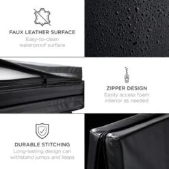 Best Choice Products 10ftx4ftx2in Folding Gymnastics Mat 4-Panel Exercise Workout Floor Mats W/ Handles