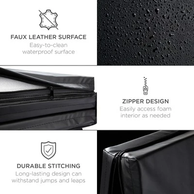 Best Choice Products 10ftx4ftx2in Folding Gymnastics Mat 4-Panel Exercise Workout Floor Mats W/ Handles