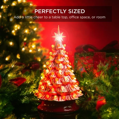 Best Choice Products 15in Pre-lit Ceramic Christmas Tree W/ Cord, Hand-Painted Decoration - Image 5