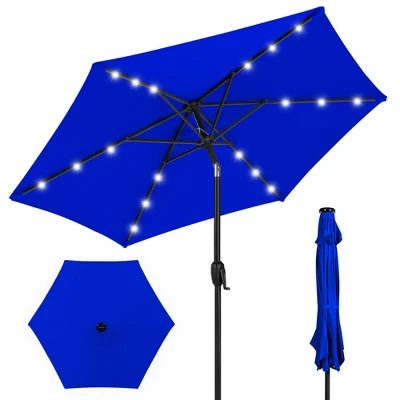 Best Choice Products 7.5ft Outdoor Solar Patio Umbrella For Deck, Pool W/ Tilt, Crank, LED Lights - Image 18