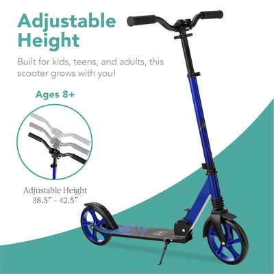 Best Choice Products Kids Height Adjustable Kick Scooter W/ Carrying Strap, Non-Slip Deck, Kickstand - Image 4