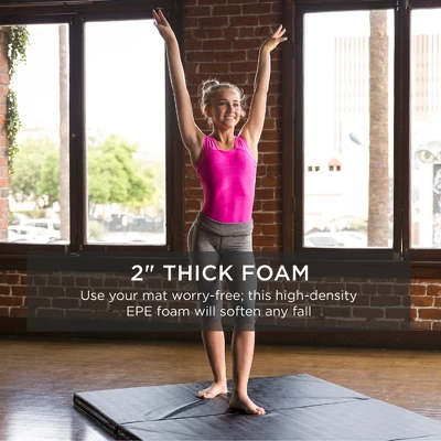 Best Choice Products 10ftx4ftx2in Folding Gymnastics Mat 4-Panel Exercise Workout Floor Mats W/ Handles - Image 2