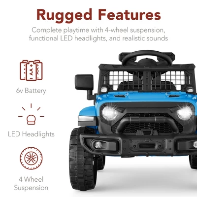 Best Choice Products 6V Kids Ride-On Truck Car W/ Parent Remote Control, 4-Wheel Suspension, LED Lights - Image 5
