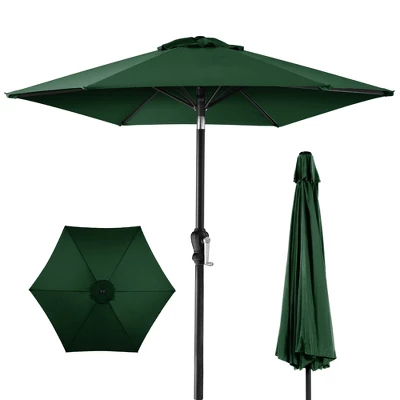Best Choice Products 7.5ft Heavy-Duty Outdoor Market Patio Umbrella W/ Push Button Tilt, Easy Crank Lift - Image 9