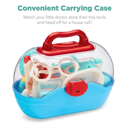 Best Choice Products Pretend Play Doctor Kit, Boys & Girls Doctor Outfit W/ 18 Accessories, Coat, Hat, Carrying Case - Image 5
