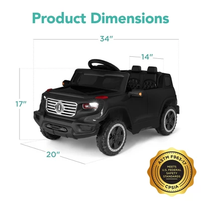 Best Choice Products 6V Kids Ride On Car Truck W/ Parent Control, 3 Speeds, LED Headlights, MP3 Player, Horn - Image 6