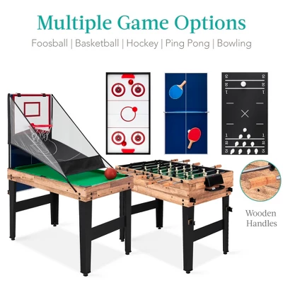 Best Choice Products 13-in-1 Combo Game Table Set W/ Ping Pong, Foosball, Basketball, Air Hockey, Archery - Image 3