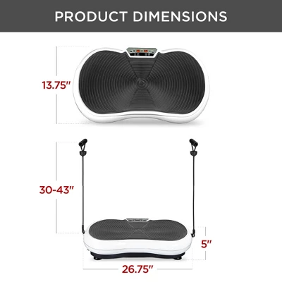 Best Choice Products Vibration Plate Exercise Machine Full Body Fitness Platform W/ Resistance Bands - Image 6