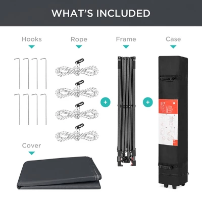 Best Choice Products 10x10ft Easy Setup Pop Up Canopy Instant Portable Tent W/ 1-Button Push, Carry Case - Image 4