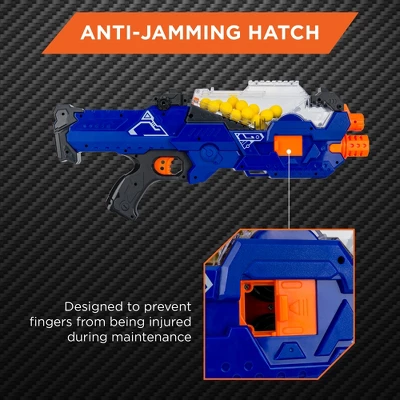 Best Choice Products Kids Motorized Soft Foam Ball Thrower, Electric Toy Pretend Battle Set For Children, Family W/ Automatic Hopper Feeder, 20 Balls - Image 3