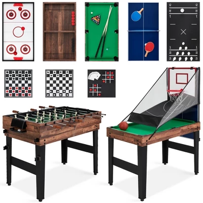 Best Choice Products 13-in-1 Combo Game Table Set W/ Ping Pong, Foosball, Basketball, Air Hockey, Archery - Image 8