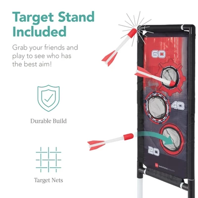 Best Choice Products Kids Bow & Arrow Set, Children's Play Archery Toy W/ Target Stand, 12 Arrows, Quiver - Image 4