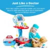 Best Choice Products Play Doctor Kit For Kids, Pretend Medical Station Set With Carrying Case, Mobile Cart
