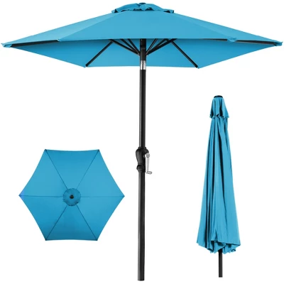 Best Choice Products 10ft Outdoor Steel Market Patio Umbrella W/ Crank, Tilt Push Button, 6 Ribs - Image 14