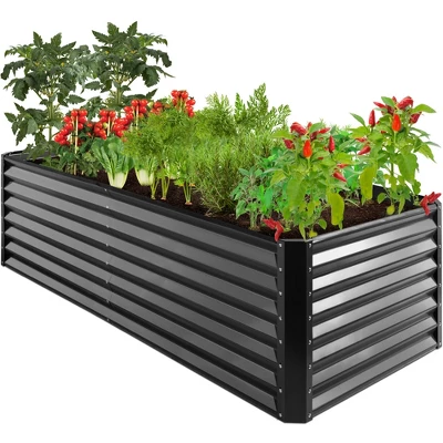 Best Choice Products 8x4x2ft Outdoor Metal Raised Garden Bed, Planter Box For Vegetables, Flowers, Herbs - Image 7