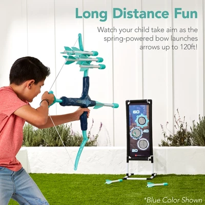 Best Choice Products Kids Bow & Arrow Set, Children's Play Archery Toy W/ Target Stand, 12 Arrows, Quiver - Image 3