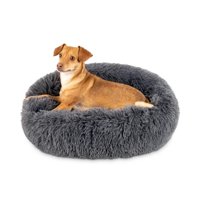 Best Choice Products 36in Dog Bed Self-Warming Plush Shag Fur Donut Calming Pet Bed Cuddler - Image 8
