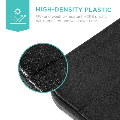 Best Choice Products 4-Piece Cantilever Offset Patio Umbrella Stand Square Base Plate Set W/ Easy-Fill Spouts - Image 2