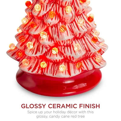 Best Choice Products 15in Pre-lit Ceramic Christmas Tree W/ Cord, Hand-Painted Decoration - Image 3