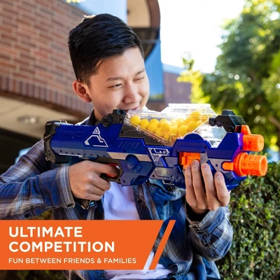 Best Choice Products Kids Motorized Soft Foam Ball Thrower, Electric Toy Pretend Battle Set For Children, Family W/ Automatic Hopper Feeder, 20 Balls - Image 5