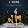 Best Choice Products 2-Piece Lighted Christmas Deer Set Outdoor Yard Decoration With 210 LED Lights, Stakes