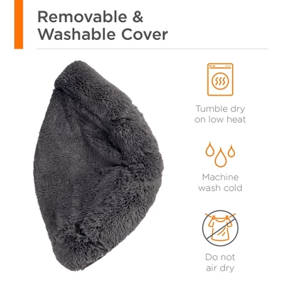 Best Choice Products 36in Dog Bed Self-Warming Plush Shag Fur Donut Calming Pet Bed Cuddler - Image 5