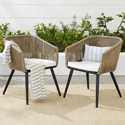 Best Choice Products Set Of 2 Indoor Outdoor Patio Dining Chairs Woven Wicker Seating Set 250lb Capacity - Image 7