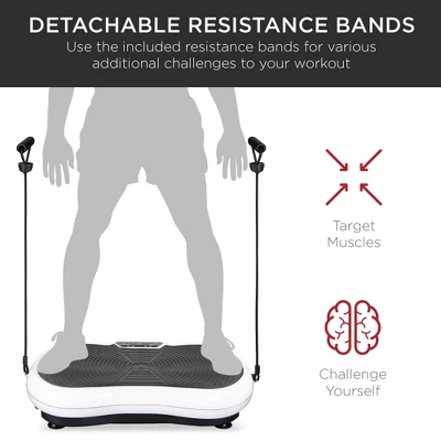 Best Choice Products Vibration Plate Exercise Machine Full Body Fitness Platform W/ Resistance Bands - Image 5