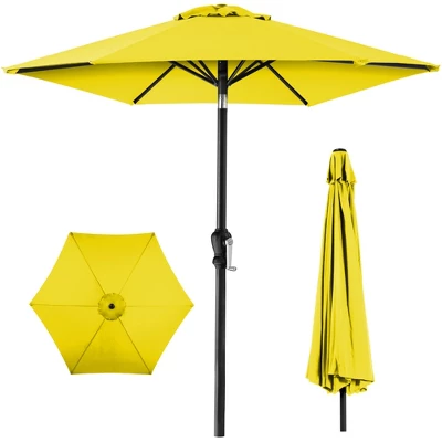 Best Choice Products 10ft Outdoor Steel Market Patio Umbrella W/ Crank, Tilt Push Button, 6 Ribs - Image 10