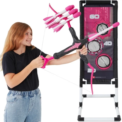 Best Choice Products Kids Bow & Arrow Set, Children's Play Archery Toy W/ Target Stand, 12 Arrows, Quiver - Image 8