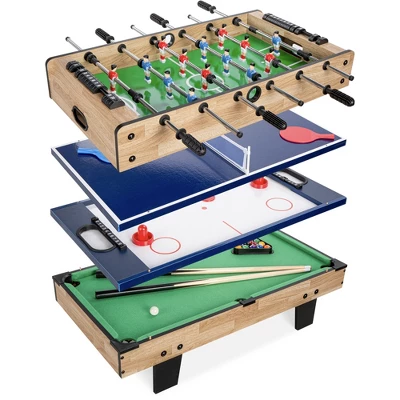 Best Choice Products 4-in-1 Multi Game Table, Childrens Arcade Set W/ Pool Billiards, Air Hockey, Foosball - Image 7