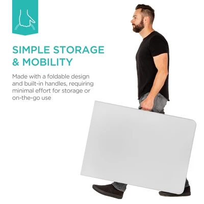 Best Choice Products 6ft Plastic Folding Table, Indoor Outdoor Heavy Duty Portable W/ Handle, Lock For Picnic - Image 4