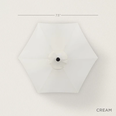 Best Choice Products 7.5ft Outdoor Solar Patio Umbrella For Deck, Pool W/ Tilt, Crank, LED Lights - Image 3