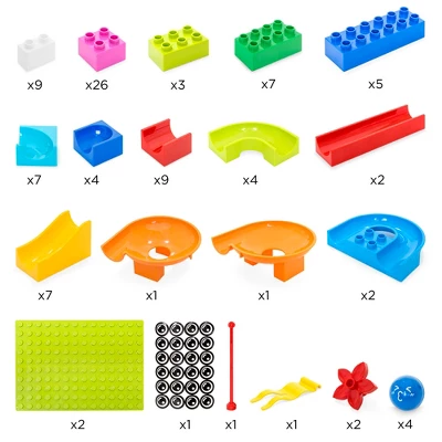 Best Choice Products 97-Piece Marble Maze Run Racetrack Puzzle Construction Game Set STEM Toy W/ 4 Balls - Image 4