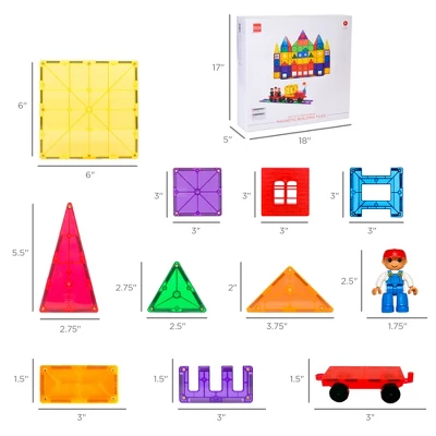 Best Choice Products 265-Piece Kids Magnetic Tiles Set Construction Building Blocks Educational STEM Toy - Image 6
