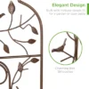 Best Choice Products 60x15in Iron Arched Garden Trellis Fence Panel W/ Branches, Birds For Climbing Plants - Bronze