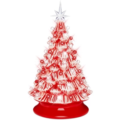 Best Choice Products 15in Pre-lit Ceramic Christmas Tree W/ Cord, Hand-Painted Decoration - Image 7