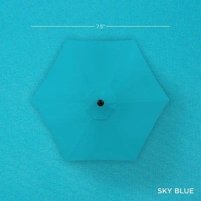 Best Choice Products 7.5ft Heavy-Duty Outdoor Market Patio Umbrella W/ Push Button Tilt, Easy Crank Lift - Image 3